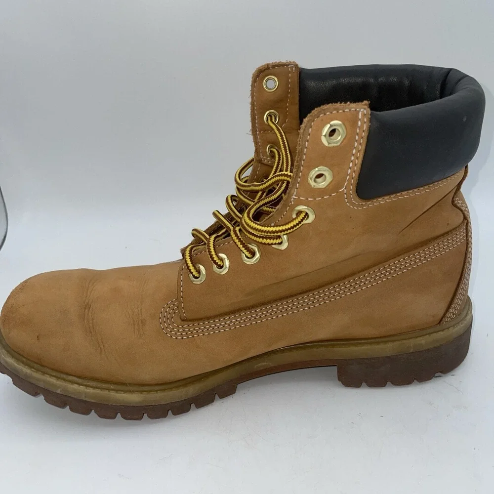 Timberland 6 Inch Premium Waterproof Boots Men's 11 Wheat Nubuck Classic Vintage